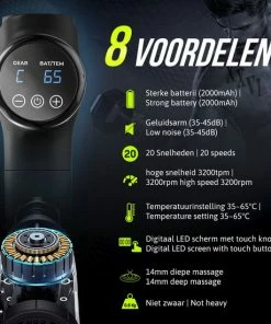 Topylife? Massage Gun - Heat Massage Gun - Professioneel & Krachtig Massage Apparaat - Inclusief Warme Kop & Koude Kop - Snel En Effectief Spierherstel - Ontspan En Relax Met Deze Massage Pistool - Massage Ballen En Opzetstukken -KLASVSA Verkoop 550x550 1165