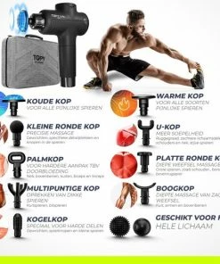Topylife? Massage Gun - Heat Massage Gun - Professioneel & Krachtig Massage Apparaat - Inclusief Warme Kop & Koude Kop - Snel En Effectief Spierherstel - Ontspan En Relax Met Deze Massage Pistool - Massage Ballen En Opzetstukken -KLASVSA Verkoop 550x550 1167