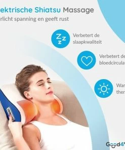 Good4You Elektrisch Shiatsu Massagekussen - Massageapparaat - Nek/Schouders/Rug/Benen/Buik/Voeten 12 Good4You Elektrisch Shiatsu Massagekussen - Massageapparaat - Nek/Schouders/Rug/Benen/Buik/Voeten -KLASVSA Verkoop 550x550 1174
