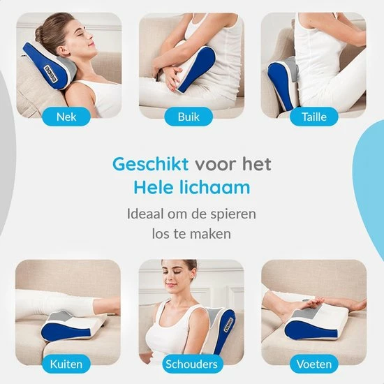 Good4You Elektrisch Shiatsu Massagekussen - Massageapparaat - Nek/Schouders/Rug/Benen/Buik/Voeten 4 Good4You Elektrisch Shiatsu Massagekussen - Massageapparaat - Nek/Schouders/Rug/Benen/Buik/Voeten - Afbeelding 4