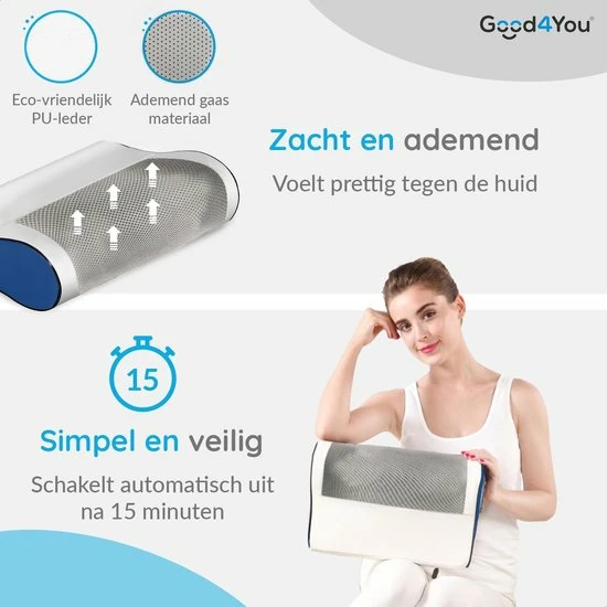 Good4You Elektrisch Shiatsu Massagekussen - Massageapparaat - Nek/Schouders/Rug/Benen/Buik/Voeten 5 Good4You Elektrisch Shiatsu Massagekussen - Massageapparaat - Nek/Schouders/Rug/Benen/Buik/Voeten - Afbeelding 5