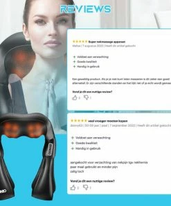 Sanbo Draadloos Massagekussen Met Draagtas WL30 - Warmtefunctie Met Infrarood - Nekmassage Apparaat - Shiatsu - Massageapparaten -KLASVSA Verkoop 550x550 120