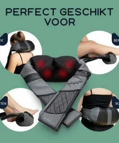 RYM Massagekussen Met Verwarming - Nekmassage Apparaat - Shiatsu Massage - Rugmassage Apparaten - Inclusief Draagtas En Massagebal -KLASVSA Verkoop 550x550 1214