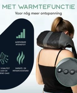 RYM Massagekussen Met Verwarming - Nekmassage Apparaat - Shiatsu Massage - Rugmassage Apparaten - Inclusief Draagtas En Massagebal -KLASVSA Verkoop 550x550 1215