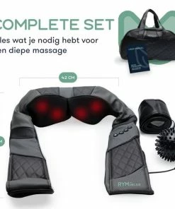 RYM Massagekussen Met Verwarming - Nekmassage Apparaat - Shiatsu Massage - Rugmassage Apparaten - Inclusief Draagtas En Massagebal -KLASVSA Verkoop 550x550 1216