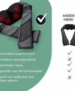 RYM Massagekussen Met Verwarming - Nekmassage Apparaat - Shiatsu Massage - Rugmassage Apparaten - Inclusief Draagtas En Massagebal -KLASVSA Verkoop 550x550 1217