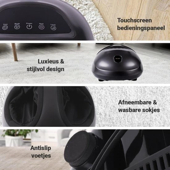 Rileks Voetmassage Apparaat - Shiatsu & Warmte Massage Met Timer - Zwart 3 Rileks Voetmassage Apparaat - Shiatsu & Warmte Massage Met Timer - Zwart - Afbeelding 3