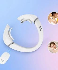 Merkloos Homezie Nekmassage Apparaat | 2-in-1 | Massage | 10 Intensiteitsniveaus | 4 Modus | Warmtefunctie | Draadloos | Compact | Lichtgewicht