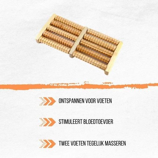 Orange85 Voetmassage - Roller - Hout - Reflexologie - Bloedsomloop 5 Orange85 Voetmassage - Roller - Hout - Reflexologie - Bloedsomloop - Afbeelding 5
