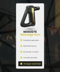 NEW2075? Massage Gun ? Massage Gun Professioneel ? Massage Pistool ? 8 Opzetstukken ? 32 Standen ? Massage Apparaat ? 3200RPM - Ergonomisch -KLASVSA Verkoop 550x550 132