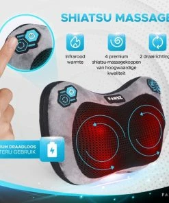 FAMBZ Premium Infrarood Massage Shiatsu Kussen Apparaat Draadloos (Blauw) - 3 Snelheden - Geschikt Voor Nekklachten / Migraine / Stijfheid / Stress - Massageapparaat Voor Nek / Schouder ? Nekmassage Apparaat - Massagekussen - Warmte ? Full Body 11 FAMBZ Premium Infrarood Massage Shiatsu Kussen Apparaat Draadloos (Blauw) - 3 Snelheden - Geschikt Voor Nekklachten / Migraine / Stijfheid / Stress - Massageapparaat Voor Nek / Schouder ? Nekmassage Apparaat - Massagekussen - Warmte ? Full Body -KLASVSA Verkoop 550x550 1337