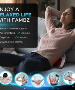 FAMBZ Premium Infrarood Massage Shiatsu Kussen Apparaat Draadloos (Blauw) - 3 Snelheden - Geschikt Voor Nekklachten / Migraine / Stijfheid / Stress - Massageapparaat Voor Nek / Schouder ? Nekmassage Apparaat - Massagekussen - Warmte ? Full Body 12 FAMBZ Premium Infrarood Massage Shiatsu Kussen Apparaat Draadloos (Blauw) - 3 Snelheden - Geschikt Voor Nekklachten / Migraine / Stijfheid / Stress - Massageapparaat Voor Nek / Schouder ? Nekmassage Apparaat - Massagekussen - Warmte ? Full Body -KLASVSA Verkoop 550x550 1338