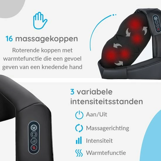 Good4You Elektrisch Shiatsu Massagekussen - Massageapparaat - Nek En Schouder 6 Good4You Elektrisch Shiatsu Massagekussen - Massageapparaat - Nek En Schouder - Afbeelding 6