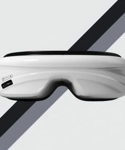 FAMBZ Relax Oogmassage Apparaat - 5 Verschillende Massages Met Warmte Kompres - Geschikt Voor Hoofdklachten / Migraine / Stijfheid / Wallen / Stress - Massageapparaat Voor Vermoeide & Droge Ogen - Draadloos Massagekussen - Massage Kussen Oog Masker