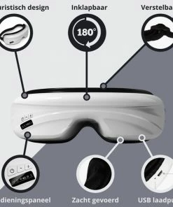 FAMBZ Relax Oogmassage Apparaat - 5 Verschillende Massages Met Warmte Kompres - Geschikt Voor Hoofdklachten / Migraine / Stijfheid / Wallen / Stress - Massageapparaat Voor Vermoeide & Droge Ogen - Draadloos Massagekussen - Massage Kussen Oog Masker -KLASVSA Verkoop 550x550 1464