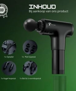 Blooming Baobab Massage-gun - Acupressuur/Vibratie Massage/Klopmassage/Shiatsu Massage - Draadloos - Massage Pistool - Zwart -KLASVSA Verkoop 550x550 1476