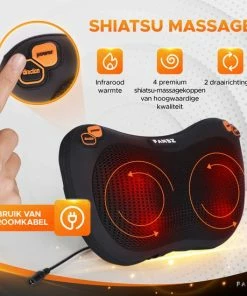 FAMBZ Premium Infrarood Massage Shiatsu Kussen Apparaat Kabel (Oranje) - 3 Snelheden - Massageapparaat Voor Nek / Schouder – Nekmassage Apparaat - Massagekussen -KLASVSA Verkoop 550x550 1480
