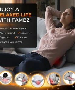 FAMBZ Premium Infrarood Massage Shiatsu Kussen Apparaat Kabel (Oranje) - 3 Snelheden - Massageapparaat Voor Nek / Schouder – Nekmassage Apparaat - Massagekussen -KLASVSA Verkoop 550x550 1481