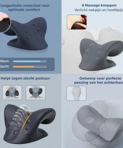 Novabeau? Professionele Nekkussen ? Rugstretcher - Nekstretcher Voor Nekmassage ? Massagekussen Voor Nektractie - Massage Kussen Tegen Nekpijn ? Incl. Opbergtas En Slaapmasker -KLASVSA Verkoop 550x550 1494