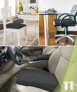 Beautissu Stuitkussen - Orthopedisch Wigkussen 37x33,5cm - Vormvast Zitkussen Orthopedisch Voor Auto En Kantoor - Stuitkussen Met Ritssluiting En Anti-slip Overtrek - BeauErgo -KLASVSA Verkoop 550x550 1546