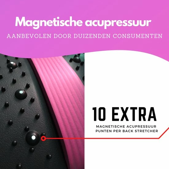 EarKings Backstretcher Massage Apparaat Met Zachte Massage Pads - Verstelbare Rugstretcher Voor Optimale Ontspanning - Roze 4 EarKings Backstretcher Massage Apparaat Met Zachte Massage Pads - Verstelbare Rugstretcher Voor Optimale Ontspanning - Roze - Afbeelding 4