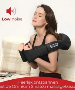 Omnium - Shiatsu Massagekussen - Nekmassage Apparaat - Warmtefunctie - Inclusief Autolader En Draagtas - Zwart -KLASVSA Verkoop 550x550 1645