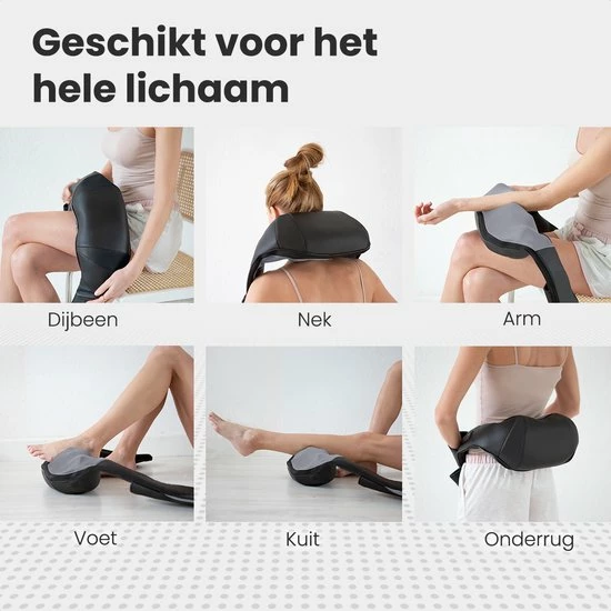 Auronic Draadloos Shiatsu Massagekussen - Elektrisch Apparaat - Nek en Schouder - Warmtefunctie met Infrarood - Zwart Auronic Draadloos Shiatsu Massagekussen - Elektrisch Apparaat - Nek En Schouder - Warmtefunctie Met Infrarood - Zwart -KLASVSA Verkoop 550x550 165