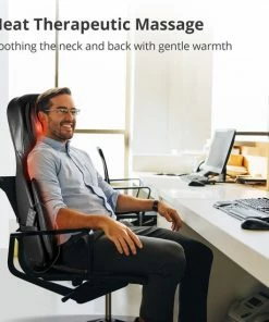 Binecer MP1.2 Shiatsu Massagestoel Met Massagekussen ? Massage Stoel Met Rollende Kneedmassage ? Instelbare Warmtefunctie ? Met Nekmassage, Rugmassage - Zwart -KLASVSA Verkoop 550x550 1657
