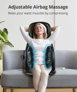 Binecer MP1.2 Shiatsu Massagestoel Met Massagekussen ? Massage Stoel Met Rollende Kneedmassage ? Instelbare Warmtefunctie ? Met Nekmassage, Rugmassage - Zwart -KLASVSA Verkoop 550x550 1658