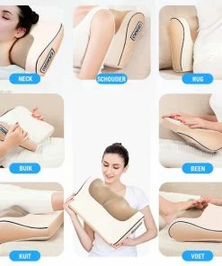 Jinkairui 8D Massage Kussen Zwart - Nek Massage Apparaat - Rug Massage - Warmte Massage - Multifunctioneel - Auto Oplader - Slimme Technologie - Elektrische Massage - Infrarood Verwarming - Ontspanning - Cervicale Gezondheid - -KLASVSA Verkoop 550x550 1661