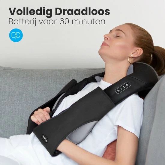 Auronic Draadloos Shiatsu Massagekussen - Elektrisch Apparaat - Nek en Schouder - Warmtefunctie met Infrarood - Zwart Auronic Draadloos Shiatsu Massagekussen - Elektrisch Apparaat - Nek En Schouder - Warmtefunctie Met Infrarood - Zwart -KLASVSA Verkoop 550x550 168