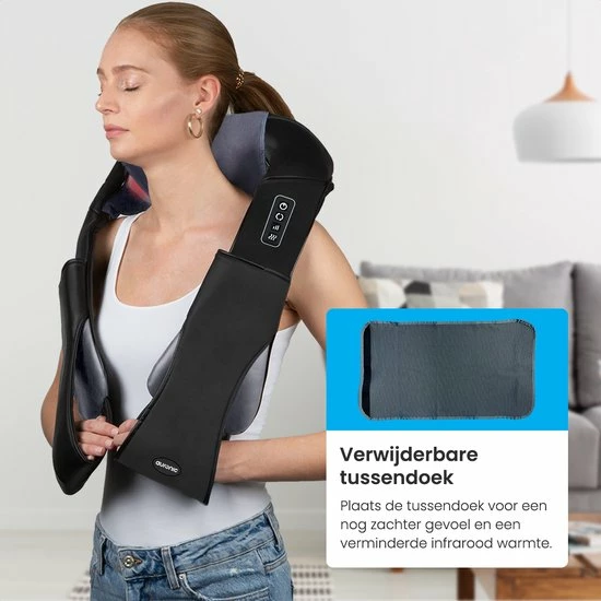 Auronic Draadloos Shiatsu Massagekussen - Elektrisch Apparaat - Nek en Schouder - Warmtefunctie met Infrarood - Zwart Auronic Draadloos Shiatsu Massagekussen - Elektrisch Apparaat - Nek En Schouder - Warmtefunctie Met Infrarood - Zwart -KLASVSA Verkoop 550x550 169