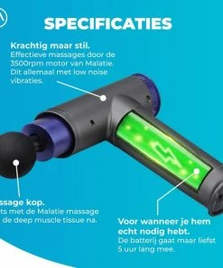 Malatie® Massage Gun - Massage Apparaten - Rugmassage Apparaten - Nek Massage Apparaat - Spier Massage Apparaat - Met 22 Snelheidsniveau's - 8 Opzetstukken - Spierherstel -KLASVSA Verkoop 550x550 1715