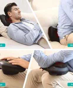 Loayz - Elektrisch Shiatsu Massagekussen - Met Warmte Functie En Stoelgesp - Zwart 2 Loayz - Elektrisch Shiatsu Massagekussen - Met Warmte Functie En Stoelgesp - Zwart -KLASVSA Verkoop 550x550 172