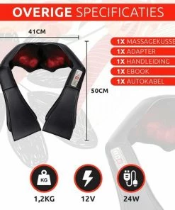 Blooming Baobab - Massagekussen - Nekmassage Apparaat - 6 Standen & 8 Knoppen - Shiatsu Massages - Icl. Autolader -KLASVSA Verkoop 550x550 1720