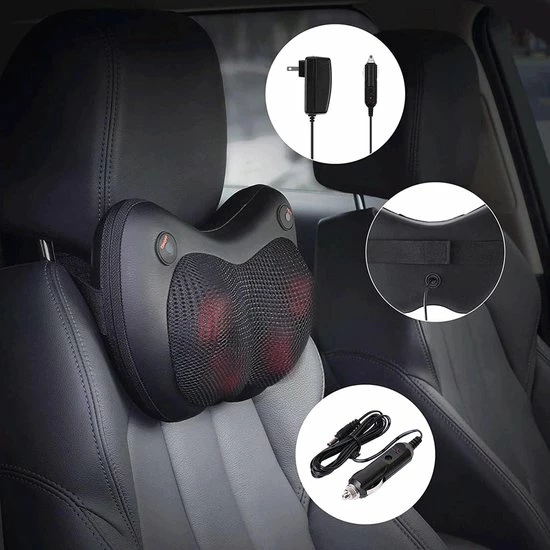 Loayz - Elektrisch Shiatsu Massagekussen - Met Warmte Functie en Stoelgesp - Zwart Loayz - Elektrisch Shiatsu Massagekussen - Met Warmte Functie En Stoelgesp - Zwart -KLASVSA Verkoop 550x550 173