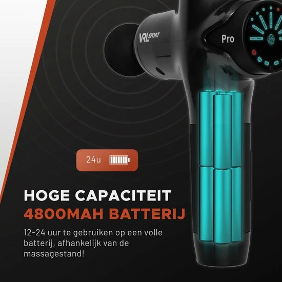 VRL Massage Gun Pro ? Compressie En Vibratie Massage ? Shiatsu ? Sportmassage ? Inclusief 8 Opzetkoppen ? Opbergkoffer En E-book 7 VRL Massage Gun Pro ? Compressie En Vibratie Massage ? Shiatsu ? Sportmassage ? Inclusief 8 Opzetkoppen ? Opbergkoffer En E-book - Afbeelding 7