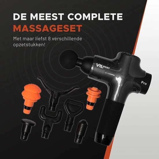 VRL Massage Gun Pro ? Compressie En Vibratie Massage ? Shiatsu ? Sportmassage ? Inclusief 8 Opzetkoppen ? Opbergkoffer En E-book 9 VRL Massage Gun Pro ? Compressie En Vibratie Massage ? Shiatsu ? Sportmassage ? Inclusief 8 Opzetkoppen ? Opbergkoffer En E-book - Afbeelding 9