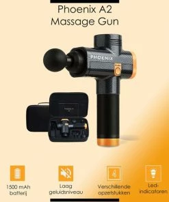 Massage Gun - Massage Apparaat ? Phoenix A2 ? 4 Opzetstukken ? Professioneel ? 3200 RPM! 17 Massage Gun - Massage Apparaat ? Phoenix A2 ? 4 Opzetstukken ? Professioneel ? 3200 RPM! -KLASVSA Verkoop 550x550 1750