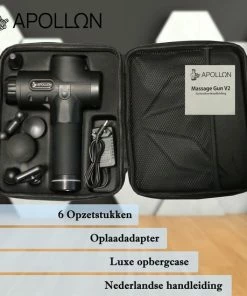 APOLLΩN Apollon Massage Gun V2 - Draadloos - Sport En Relax Massage - Inclusief Koffer - 6 Opzetstukken - Professioneel Apparaat - Massage Pistool -KLASVSA Verkoop 550x550 1751