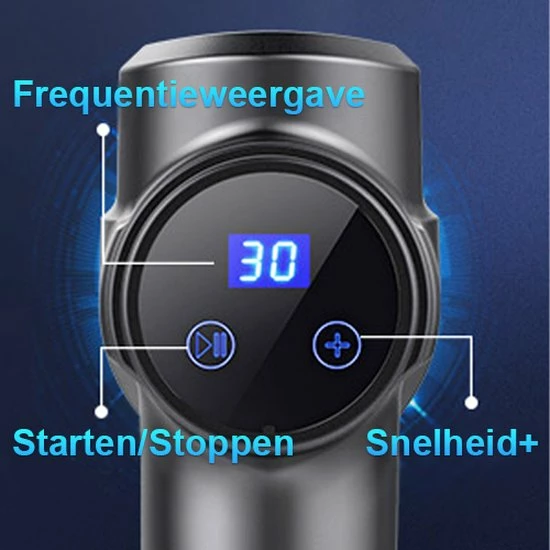 Fylina PRO4 Massage Gun - 30 Snelheden - 8 Opzetstukken - Massage Pistool - Massagegun - Draadloos Massage Apparaat 14 Fylina PRO4 Massage Gun - 30 Snelheden - 8 Opzetstukken - Massage Pistool - Massagegun - Draadloos Massage Apparaat - Afbeelding 14