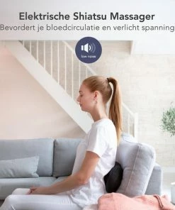 LifeGoods Shiatsu Massage Kussen - Elektrisch Nek En Rug Apparaat - Met Warmte Functie ? Zwart -KLASVSA Verkoop 550x550 18