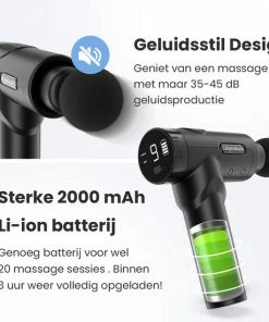 Lifeproducts Massage Gun ELITE - 6+2 Opzetstukken - Massage Gun Professioneel - Massage Pistool - Met Opbergzak - Zwart -KLASVSA Verkoop 550x550 183