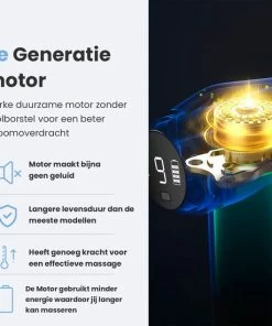 Lifeproducts Massage Gun ELITE - 6+2 Opzetstukken - Massage Gun Professioneel - Massage Pistool - Met Opbergzak - Zwart -KLASVSA Verkoop 550x550 190