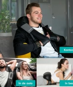 Recures? Shiatsu Massagekussen Met Draagtas ? Nekmassage Apparaat Met Infrarood - Zwart -KLASVSA Verkoop 550x550 196