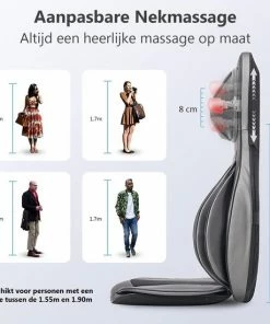 Lifeproducts Shiatsu Massagestoel Met Massagekussen – Massage Stoel Met Luchtcompressiemassage – Instelbare Warmtefunctie – Met Nekmassage, Rugmassage, En Dijmassage -KLASVSA Verkoop 550x550 207