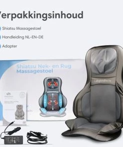 Lifeproducts Shiatsu Massagestoel Met Massagekussen – Massage Stoel Met Luchtcompressiemassage – Instelbare Warmtefunctie – Met Nekmassage, Rugmassage, En Dijmassage -KLASVSA Verkoop 550x550 212
