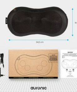 Auronic Draadloos Shiatsu Massagekussen - Elektrisch Nek En Rug Apparaat - Met Warmte Functie – Zwart -KLASVSA Verkoop 550x550 224