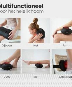 Auronic Draadloos Shiatsu Massagekussen - Elektrisch Nek En Rug Apparaat - Met Warmte Functie – Zwart -KLASVSA Verkoop 550x550 226