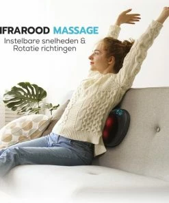 Qumax Massagekussen - Warmte Functie - Elektrisch Shiatsu Massage Kussen - Voor Thuis En Auto - Zwart -KLASVSA Verkoop 550x550 256